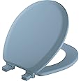 Mayfair 46EC 034 Molded Wood Toilet Seat with Lift-Off Hinges, Round, Sky Blue