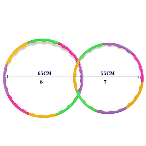Qiyun Hula Hoop Children Hula Hoop Toys Detachable Plastic Hula Hoop as Fitness Equipment for Adultsdiameter:D 40CM (80 grams) - Thumbnail 3