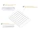 Silicone Soap Holder Soap Dish Self Draining for Shower Waterfall/Bathroom/Kitchen/Counter, Keep Soap Bars Dry & Clean, Easy Cleaning (White, 3Pack)