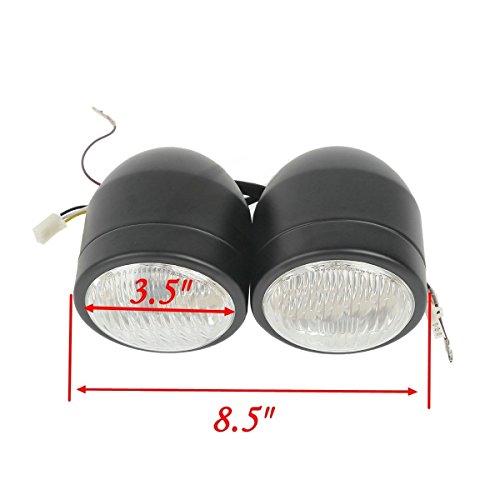 Matte Black Dual 4" Headlight For Streetfighter Cafe Racer Dual Sport Motorcycle