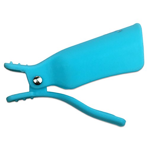 Pana Reusable Keeper Acrylic Nail Art Soak Off UV Gel Polish Remover Cap Clips Manicure Tool (1 Pack, Teal)