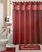 WPM 22 Piece Bath Accessory Set Burgundy Red Bath Rug Set + Shower Curtain & Accessories