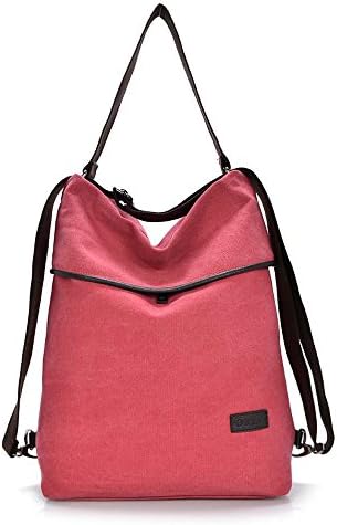 Hongyuting Women's Casual Vintage Canvas Handbags Multifunctional Shopping Handbag Backpacks