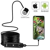 USB Endoscope Inspection Camera for iPhone/Android 2.0MP CMOS HD Waterproof Borescope Snake Camera -16.5FT