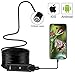 CLY USB Endoscope Waterproof Borescope Type-C Snake Inspection Camera 2.0 MP with 8 Adjustable LED Lights for Android Phone Tablet Device PC Laptop (Black)