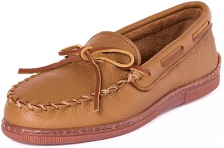Amazon.com | Minnetonka Women's Moosehide Classic Slip-On,Natural