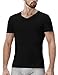 David Archy Men's 3-Pack Knight Slim Fit T-shirts V-Neck Cotton Undershirts