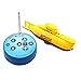 EUDAX Mini RC Water Boat Toy Remote Control Boat Plastic Model Submarine Ship Electric Toy Waterproof Diving in Water indoor Toys for fish tank pools Kids Gift (Yellow)