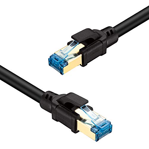 Cat8 Ethernet Cable,SNANSHI Cat 8 Internet Network Cord 75ft High Speed 40Gbps 2000Mhz SSTP 26AWG Outdoor&Indoor CAT8 LAN Cables Shielded Cables for Router, Modem, PC, Switches, Laptop, Gaming, Xbox