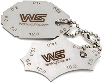 Welding Fillet Gauge Weld Inspection Tool Test Ulnar Stainless Steel Metric 2pcs Key