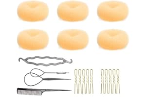 Asltw 30 Pieces Hair Bun Shaper Set - Donut Bun Makers, Hair Rings, and Magic Twist Styling Accessories for Women's DIY Hairstyles (Blonde)
