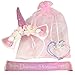 Unicorn Headband for Girls – Unicorn Party Kit Includes Horn Headband with Bracelet, Unicorn Princess Sash and Fabric Gift Bag – Best Girls Unicorn Costume for Halloween, Birthday and Dress Up