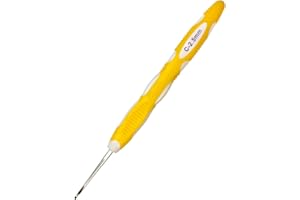 Mdoker Size C/2(2.5mm) Crochet Hook,Extra Long Crochet Hooks Needles for Arthritic Hands,Ergonomic Grip Soft Handles for Beginners and Experiecced Crochet Lover,Comfortable/Smooth/Ergonomic