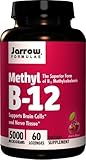 Jarrow Methylcobalamin B12, 5000mcg, 60 Vegetarian Lozenges (5000mcg, 60 Cherry Flavour Vegan Lozenges) by Jarrow Formulas