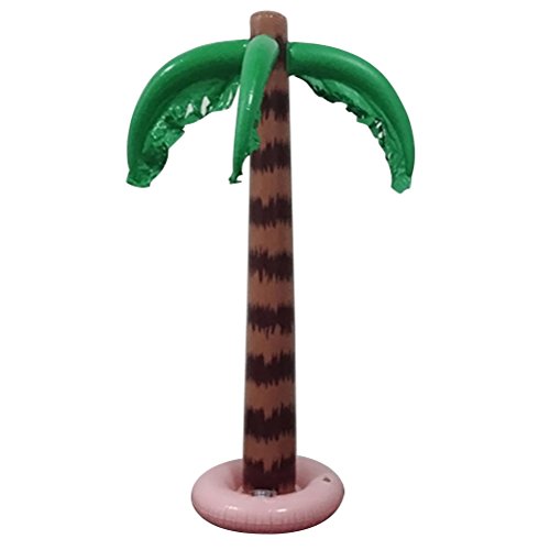 LUOEM Inflatable Palm Trees Swimming Pool Float Hawaiian Luau Party Decoration Beach Party Favors