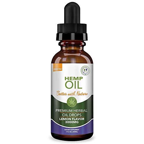 Hemp Oil 3000mg Lemon Flavor for Help with Stress Health & Pain Relief :: Anti-Anxiety, Inflammation, Sleep, Nausea, Depression :: MCT Oil Packed with Omega 3,6 Fatty Acids :: Anti-Inflammatory Hemp Oil 3000mg Lemon Flavor for Help with Stress Health & Pain Relief :: Anti-Anxiety, Inflammation, Sleep, Nausea, Depression :: MCT Oil Packed with Omega 3,6 Fatty Acids :: Anti-Inflammatory