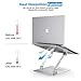 Laptop Stand, OMOTON Height Adjustable Aluminum Laptop Holder with Fooling Function and Laptop Stand Clamp for USB-C Hub, Compatible with All Computers and Laptops of 10-17.3