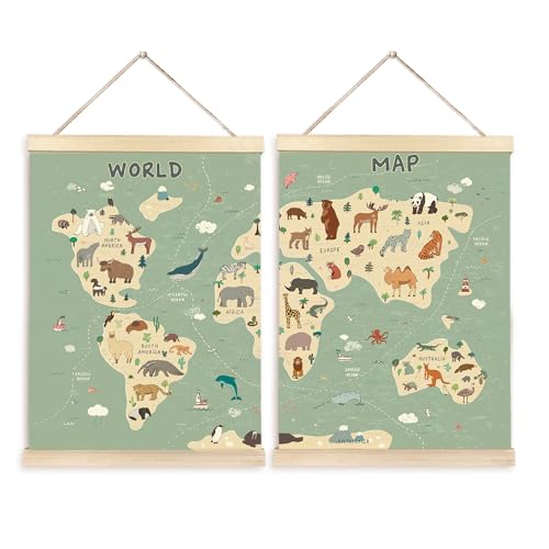 CGBHW World Map Poster Hanger Frame