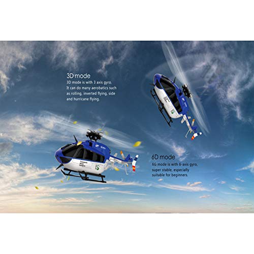 WZRY RC-Hubschrauber, 2,4G 6-Kanal-Gyro-Balance-System und Schutzsystem, mit bürstenlosem 3D-6G-System-Motorhubschrauber… – Bild 3