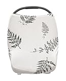 Hny Baby Car Seat Covers For Babies 4 in 1 Multi Use As Nursing Highchair Shopping Cart (Ferns)