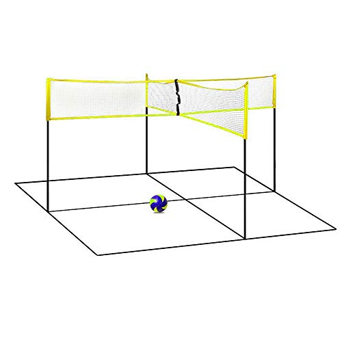Elain Volleyball Four Square Net, 1.5m Volleyball Game Set Backyard ...