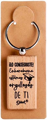 DISOK - Llavero Madera GRADUACIÓN. Original y ecologico Llavero de Madera para graduación. Llaveros ecologicos (24): Amazon.es: Hogar