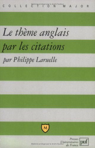Le  thème anglais par les citations