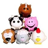 Fun Express Farm Animal Relaxable Balls (1 Dozen)