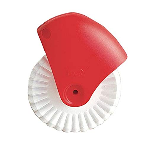 Weite 2 Pieces Pastry Wheel Decorator and Cutter Set for Beautiful Pie Crust, Durable Pizza Pastry Pie Lattice Decoration Cutters Tool for Pies, Waffles and Dough Cookies (Red)