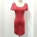 Fedi Summer Women's Cotton Stretch Bodycon Party Cocktail Short Slim Pencil Dress, Red, Small