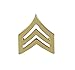 Police Fire EMS Army Collar Brass Pins Insignia Emblem Badges (Assorted Styles) (Sergeant - Gold)