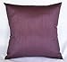 Creative Faux Silk Solid Euro Sham / Pillow Cover 26 by 26 - Eggplant