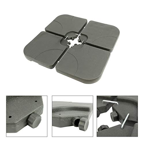 MaxxGarden Schirmständer - Ständer Sonnenschirm Zum Befüllen mit Sand oder Wasser - 4 Gewichten - Sonnenschirmständer Balkon Befüllbar - 50x50x7.5cm bis 60kg – Bild 5