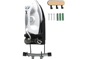 EVEME Ironing Board Hanger Wall Mount,Laundry Room Iron Board Holder Laundry Room Decor Organization,Electric Iron Holder Rack Household Bathroom Shelf-for Max 5 inch Width