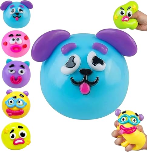 SLEEPHEAD®NEW Smushers Squishy-Curiosities Smushers Dog Face Swap Squishy,Soft Slow Rising Stress Relief for Stress & Anxiety Relief, Cute Dog Face Sensory Fidget for for Adults Anxiety Relief (blue)