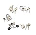 Looching Crystal 5 Pieces Padlock Set with Cutaway Practice Padlock, Style 1
