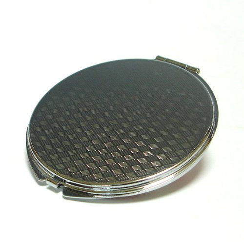 Mother of Pearl Longevity Animal Design Double Compact Cosmetic Makeup Metal Round Mirror, 3.2 Ounce