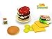 Little Treasures Cheese Burger Game with 17 Stacking Hamberger Pieces for 2-4 Players for Ages 3 and Up