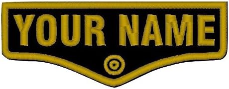 Emporium Embroidery Personalised Pocket Name Embroidered Patches Sew On or Iron On Badge Tag Hat Jeans Club