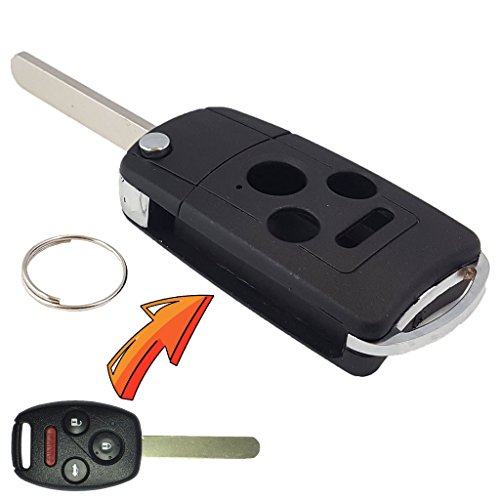 Ri-Key Security - New Flip Key Modified Case Shell For Honda Civic Hybrid 2006-2013 Remote Key 4 Buttons FOB Replacement Conver - Thumbnail 4