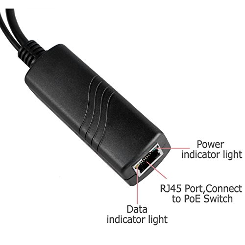 ANVISION 4-Pack Active 12V PoE Splitter Adapter Injector, IEEE 802.3af Compliant 10/100Mbps, DC 12V Output for IP Camera Wirelss AP Voip Phone