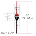 THKFISH Fishing Floats and Bobbers Balsa Wood Floats Spring Bobbers with Oval Slip Bobbers for Crappie Panfish Walleyes Fixed Bobber 1