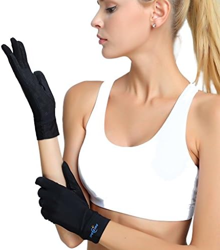 OpeCking Arthritis Gloves,Copper Infused Compression Gloves with Grips for Joint Stiffness,Rheumatoid Arthritis,Carpal Tunnel (1 Pair) Unisex - Black