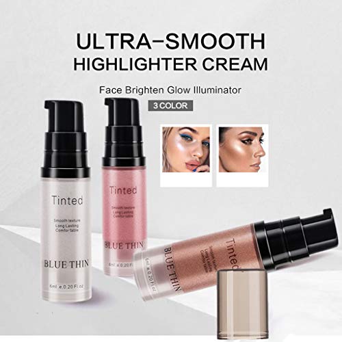 Pstars Face Glow Liquid Highlighter Ultra Smooth Shimmer Glow Liquid Foundation Makeup Shimmer Cream Facial Bronzer Contour, Remove Dark, Pale and Lifeless Skin - Thumbnail 6
