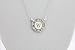 Maren Elena Alphabet Letter Pendant on 15mm Enamel Background with Austrian Crystal Halo