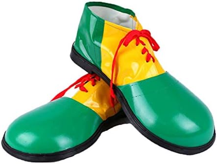 Luerme 1 Pair Clown Shoes Boots Fancy Costume Halloween Leather Clown Shoes Halloween Party Prop Costume Accessories Halloween Leather Clown Shoes