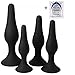 4Pcs Ānales Plug Kit Ādült Tōys Multifunctional Bǔtt Plugs Flirt Games Ānales Massage Tool Set for Women Men (Black) for Your Panrtnerthumb 4