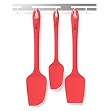 Pro Silicone Spatula Set - High Heat Resistant, Commercial Quality, Ergonomic 1 Piece Design, Easy Clean