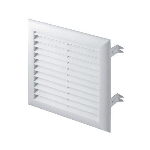 White Air Vent Grille 170mm x 170mm with Fly Screen/Mesh/Net 6.9" x 6.9 inch Wall Ventilation Cover Grid T103