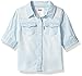 Levi's Baby Girls' 3/4 Sleeve Denim Western Shirt, Bleach Out, 24M